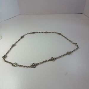 Tory Burch Gold-tone Clover Necklace/Belt